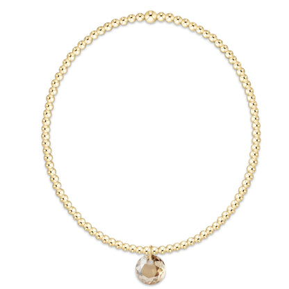 enewton Classic Gold 2mm Reflection Birthstone Bracelet