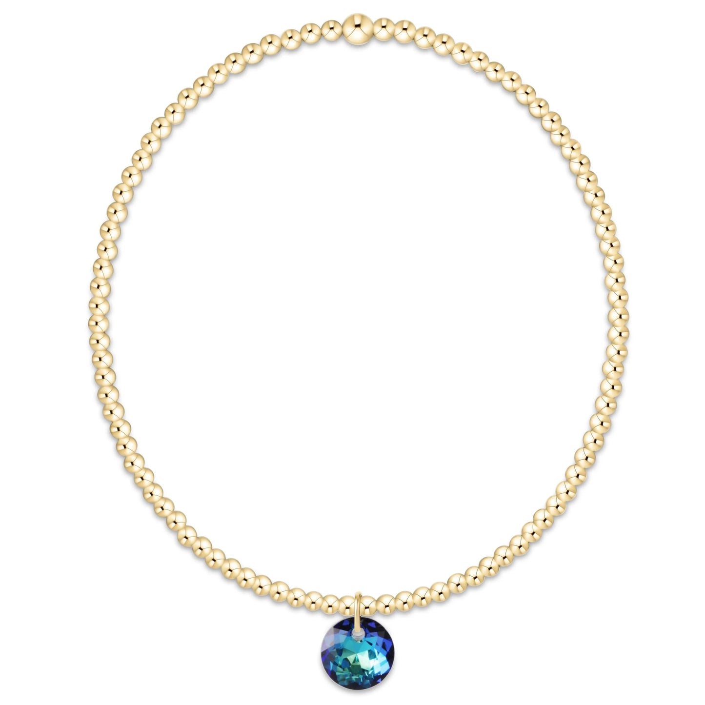 enewton Classic Gold 2mm Reflection Birthstone Bracelet