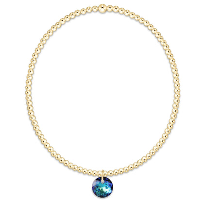 enewton Classic Gold 2mm Reflection Birthstone Bracelet