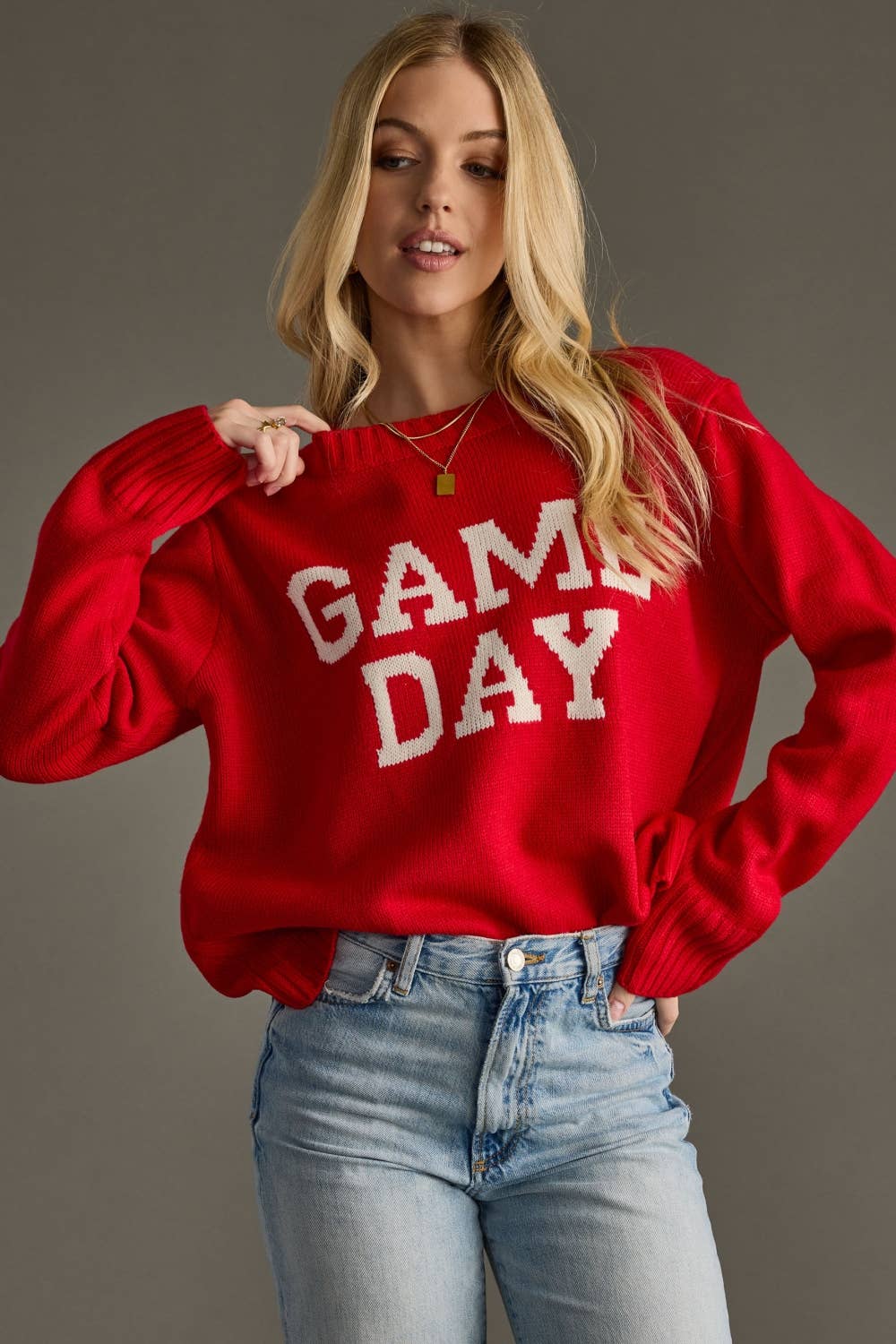 Red Game Day Sweater