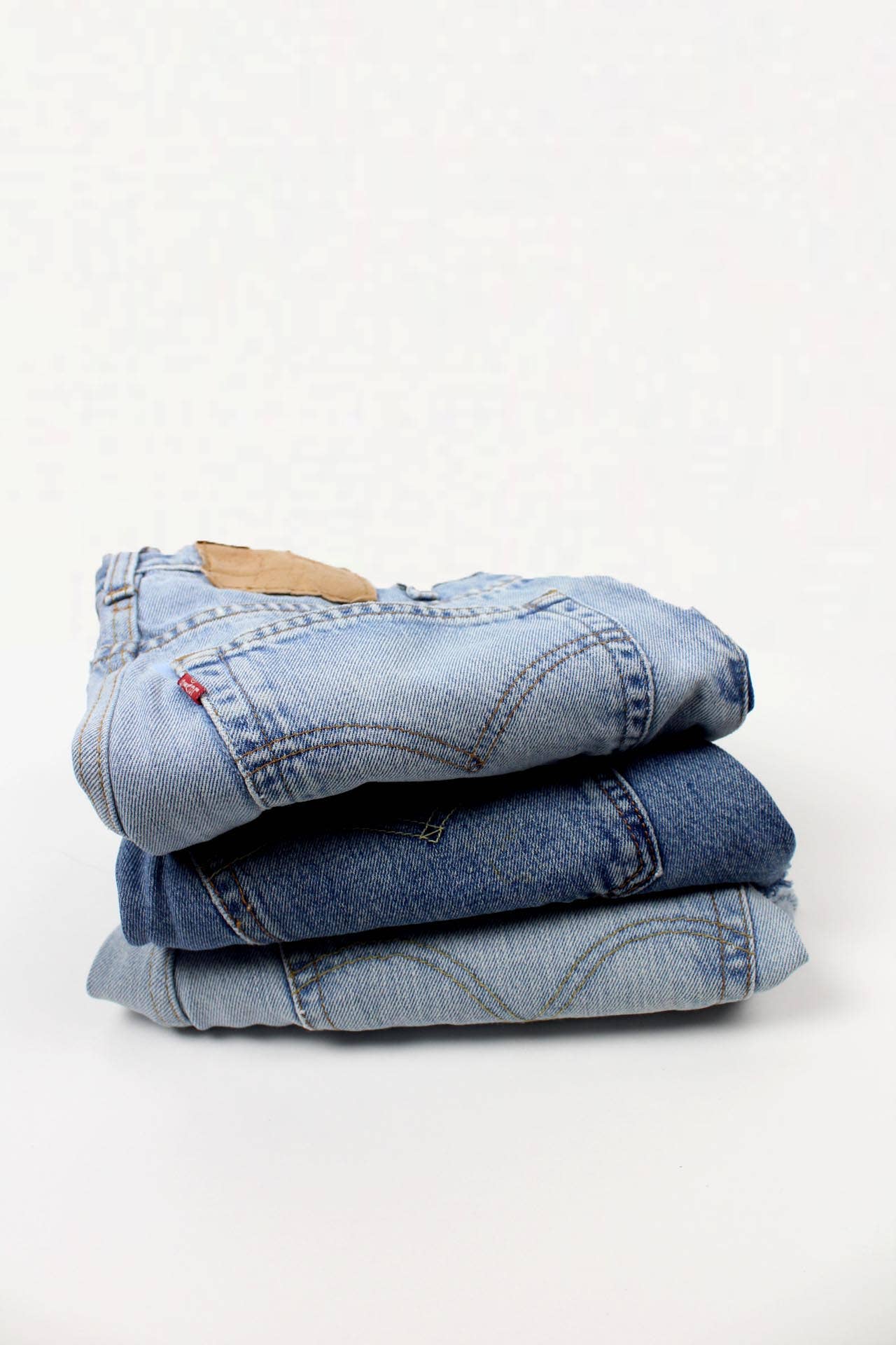 High-Rise Levis Upcycled Denim Cutoff Shorts - Original