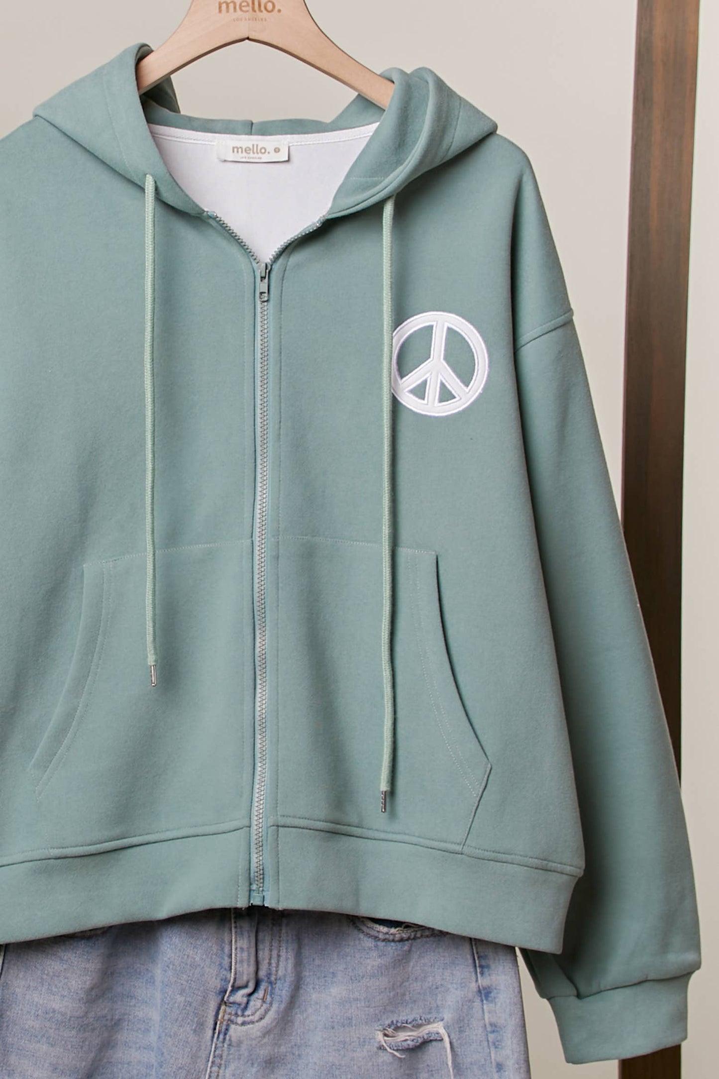 Mello Peace Love Patchworks Hoodie