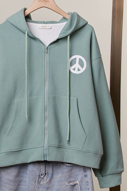 Mello Peace Love Patchworks Hoodie
