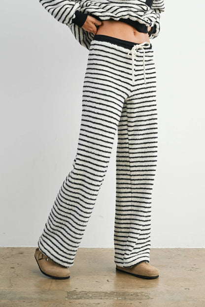 Buttermelon Drawstring Bobbi Stripe Pants