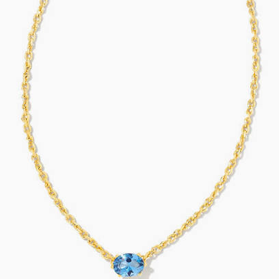 Kendra Scott Cailin Crystal Pendant Necklace - Gold