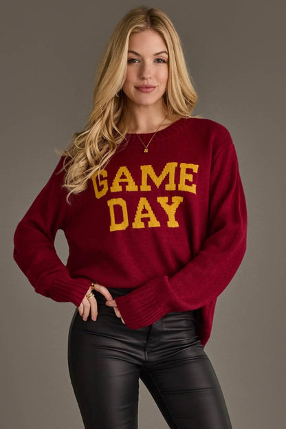Maroon & Gold Game Day Sweater