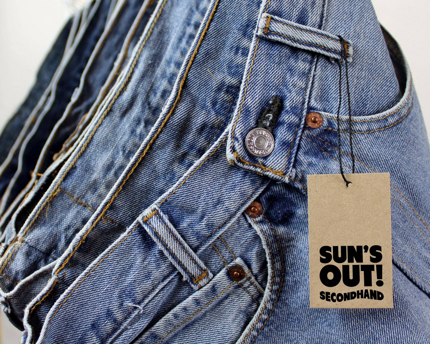 High-Rise Levis Upcycled Denim Cutoff Shorts - Original