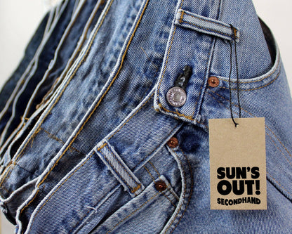 High-Rise Levis Upcycled Denim Cutoff Shorts - Original