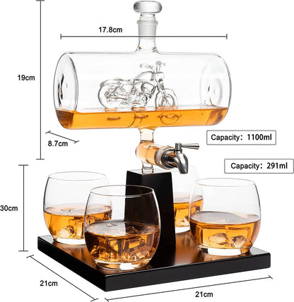 Motorcycle Decanter Whiskey & Wine Decanter Set