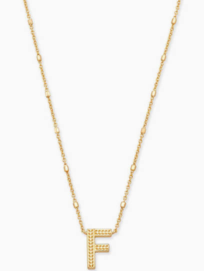 Kendra Scott Letter Pendant Necklace - Gold