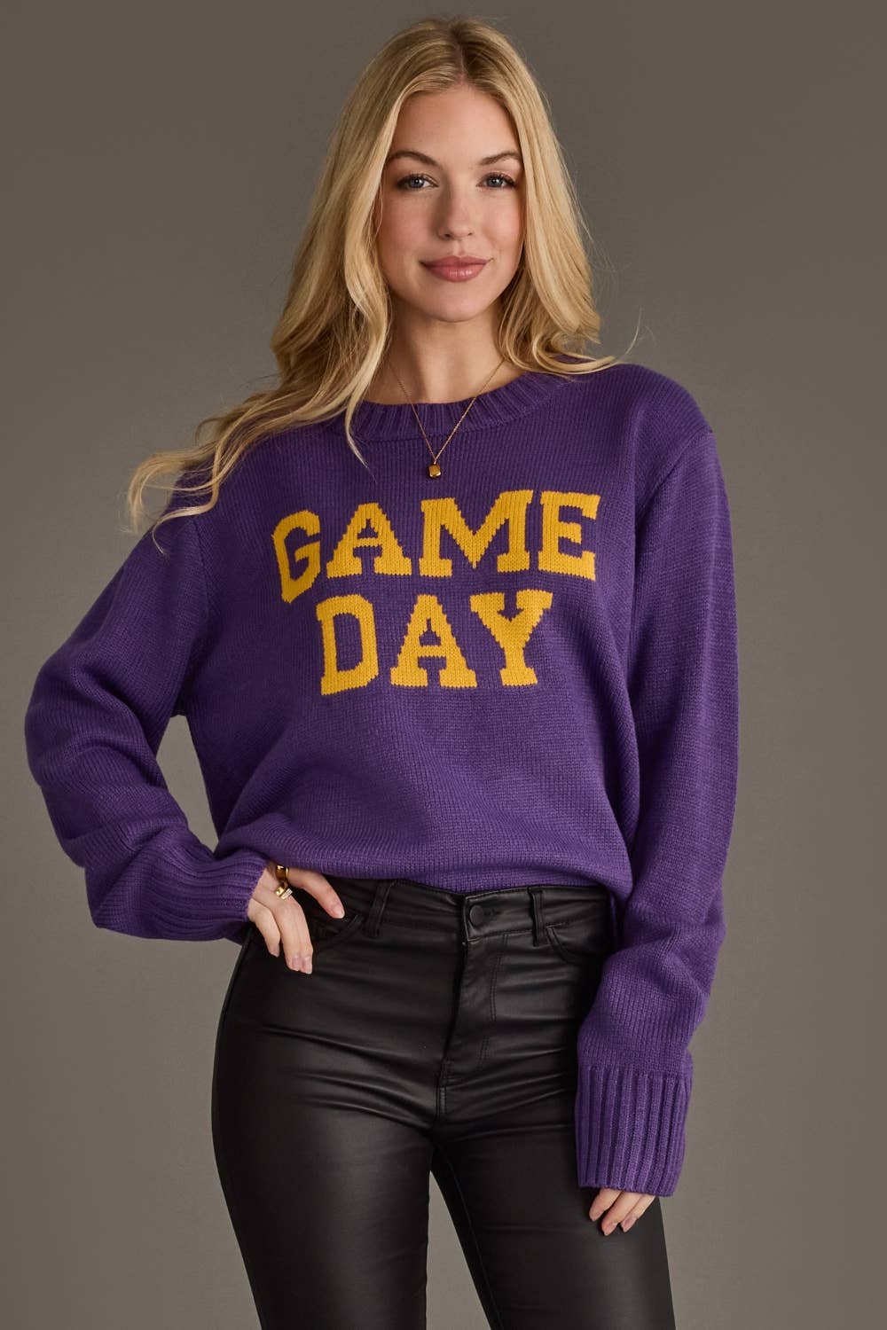 Purple & Gold Game Day Sweater