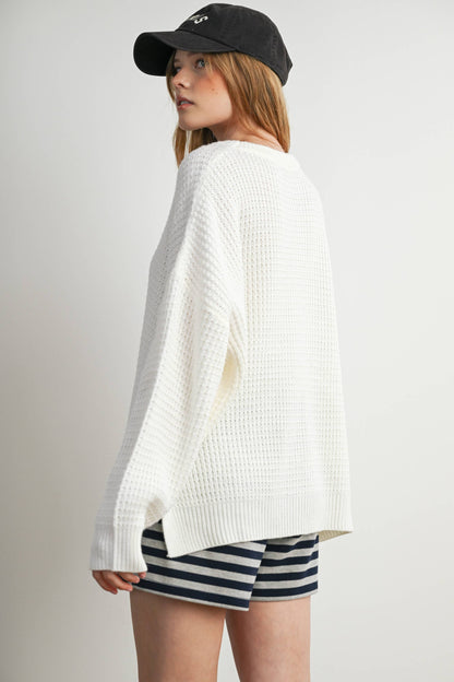 Buttermelon Round-Neck Classic Long Sleeve Top