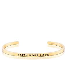 MantraBand Faith Hope Love Cuff