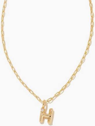 Kendra Scott Crystal Letter Necklace - Gold