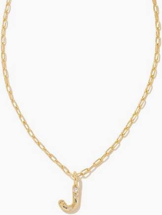 Kendra Scott Crystal Letter Necklace - Gold