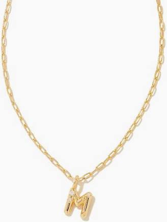 Kendra Scott Crystal Letter Necklace - Gold
