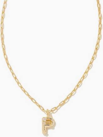 Kendra Scott Crystal Letter Necklace - Gold