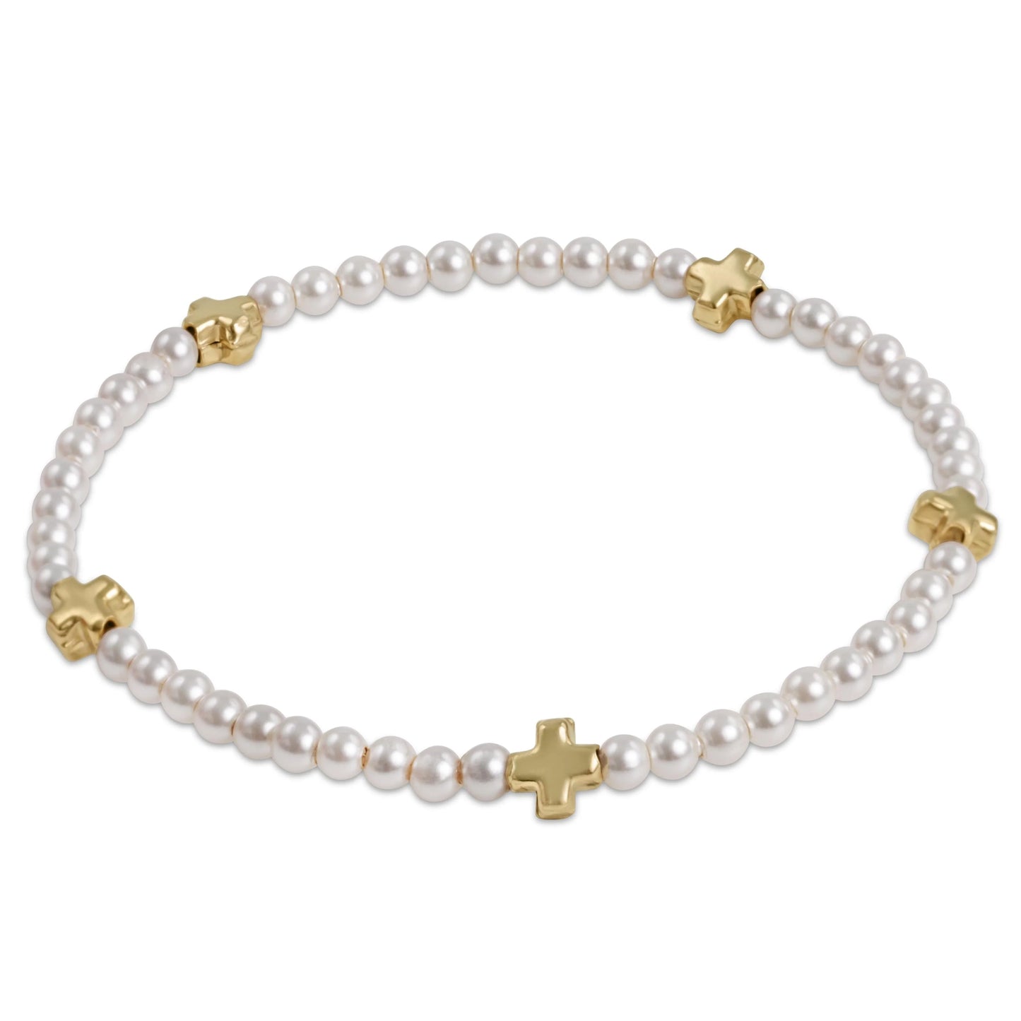 Enewton Signature Cross Pearl Bracelet 3mm