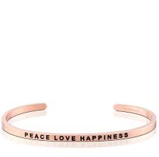 MantraBand Peace Love Happiness Cuff