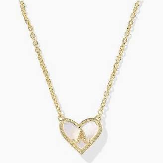 Kendra Scott Heart Letter Necklace - Gold