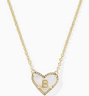 Kendra Scott Heart Letter Necklace - Gold