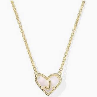 Kendra Scott Heart Letter Necklace - Gold