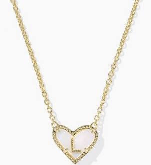 Kendra Scott Heart Letter Necklace - Gold
