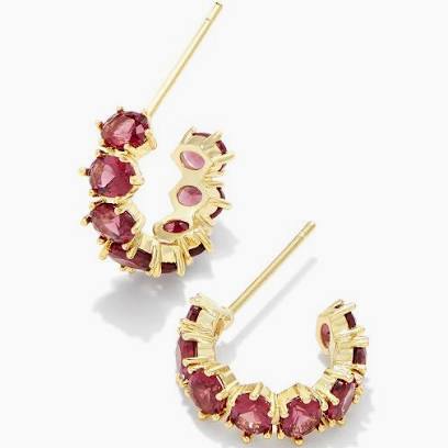 Kendra Scott Cailin Crystal Huggie Birthstone Earrings
