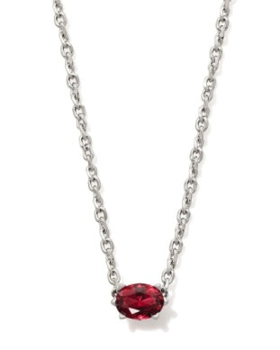 Kendra Scott Cailin Crystal Pendant Birthstone Necklace - Silver