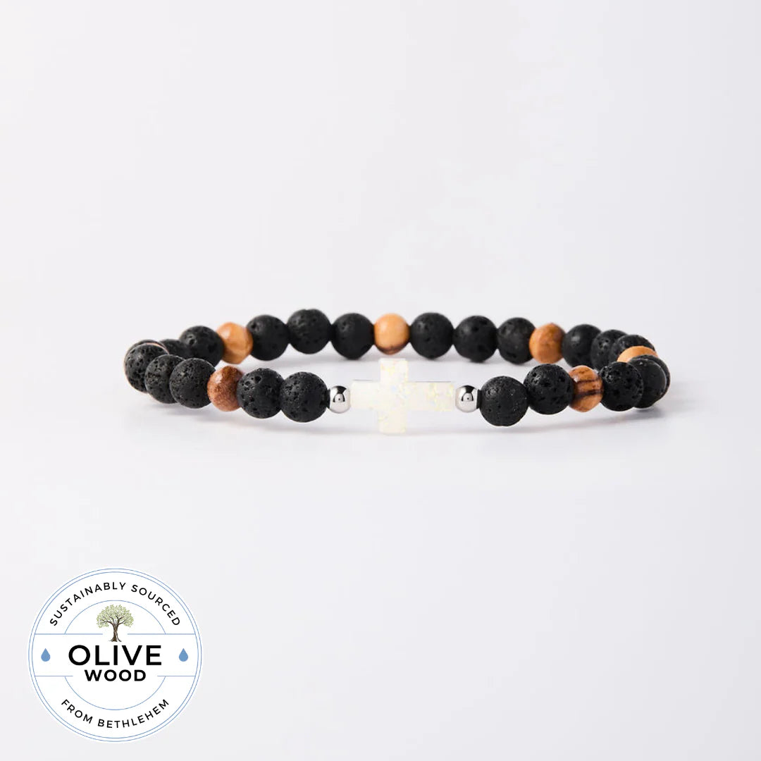 Holy Water Men's Olive Wood Bracelet
