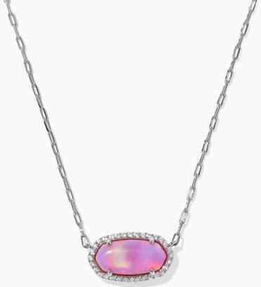 Kendra Scott Elisa Pave Framed Pendant Necklace