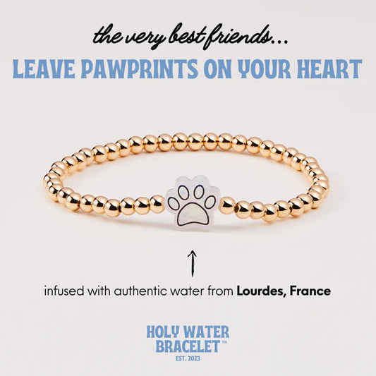 Holy Water Memorial Pawprint Bracelet