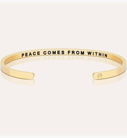 MantraBand Peace Comes From Within Cuff