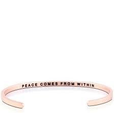 MantraBand Peace Comes From Within Cuff