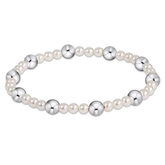 Enewton Pearl Sincerity Pattern Bead Bracelet 6mm Sterling