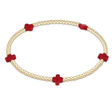 Enewton Signature Cross Pearl Bracelet 2mm - Fourth of July Collection