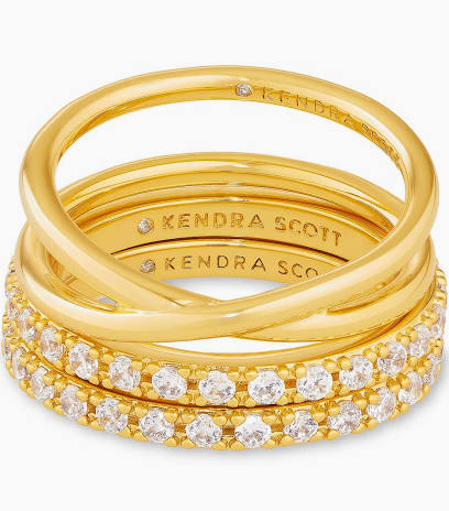 Kendra Scott Livy Ring Set - Gold
