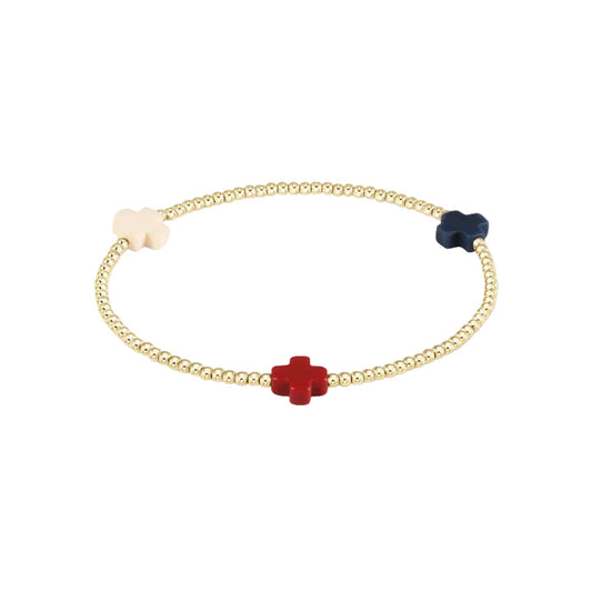 Enewton Signature Cross 2mm Gold Firecracker Bracelet