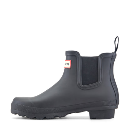 Hunter Original Chelsea waterproof ankle bootie with elastic side panel and pull tab