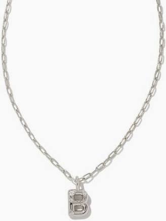Kendra Scott Crystal Letter Necklace - Silver