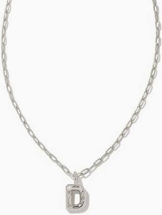 Kendra Scott Crystal Letter Necklace - Silver