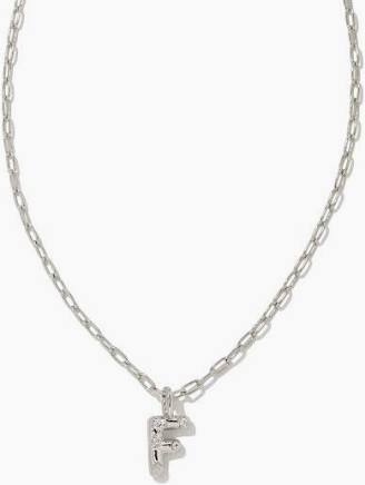 Kendra Scott Crystal Letter Necklace - Silver