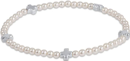 Enewton Signature Cross Pearl Bracelet 3mm