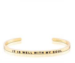 MantraBand It Is Well With My Soul Cuff