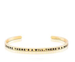 MantraBand Where There's A Will, There's A Way Cuff