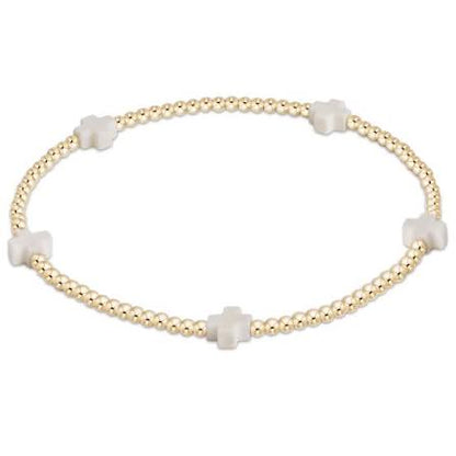 Enewton Signature Cross Pearl Bracelet 2mm - Fourth of July Collection
