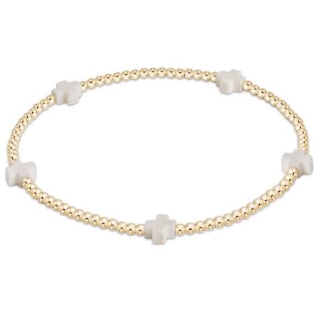 Enewton Signature Cross Pearl Bracelet 2mm - Fourth of July Collection