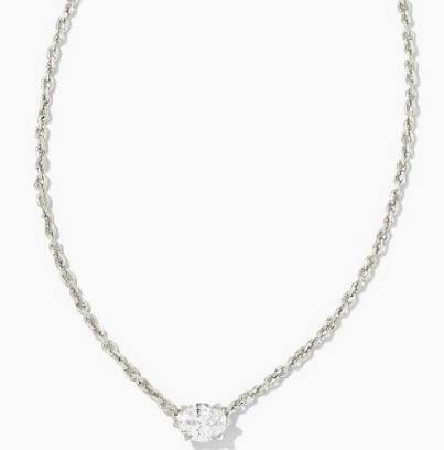 Kendra Scott Cailin Crystal Pendant Necklace - Silver